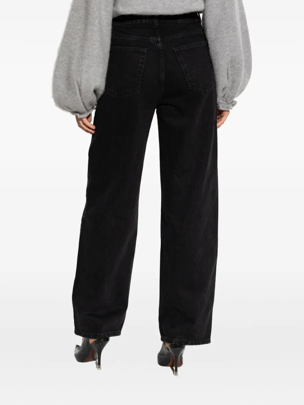 ROTATE BIRGER CHRISTENSEN Jeans met knoopdetail Zwart