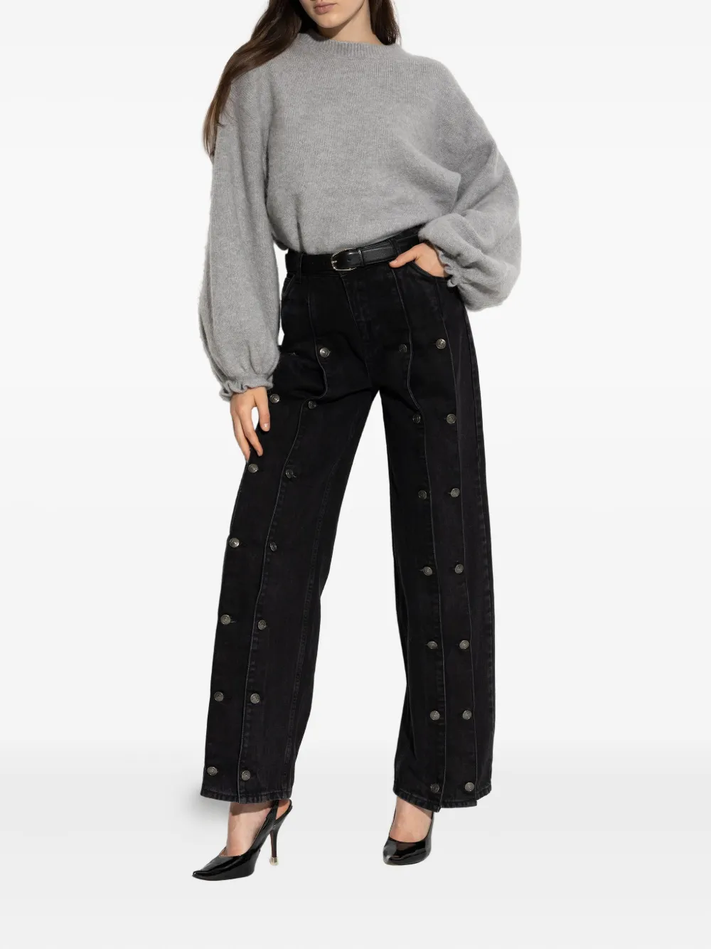 ROTATE BIRGER CHRISTENSEN button-detail jeans | Wide-Leg Jeans | Image 2