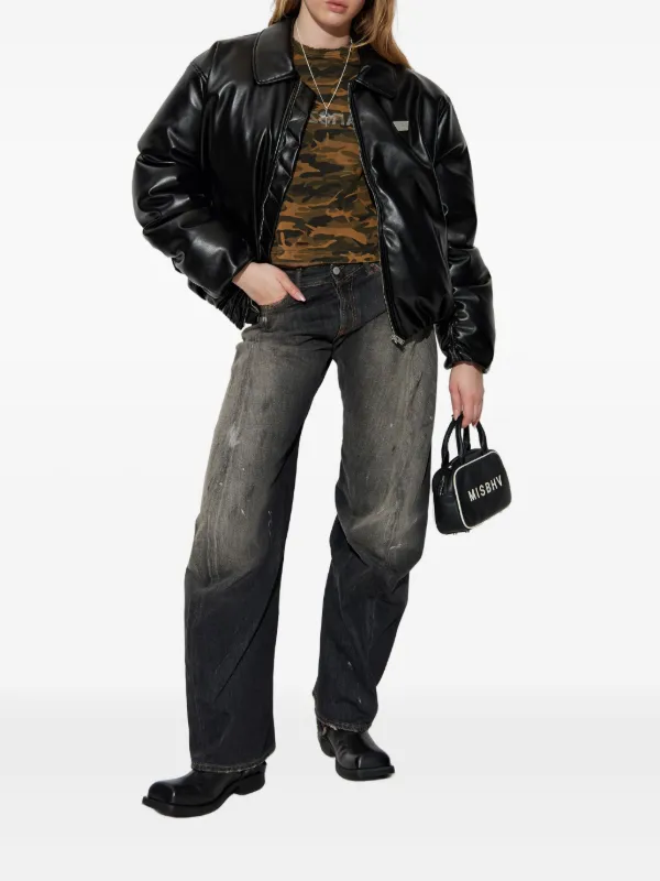 MISBHV レザージャケット MISBHV フェイクレザー パデッドジャケット | ブラック