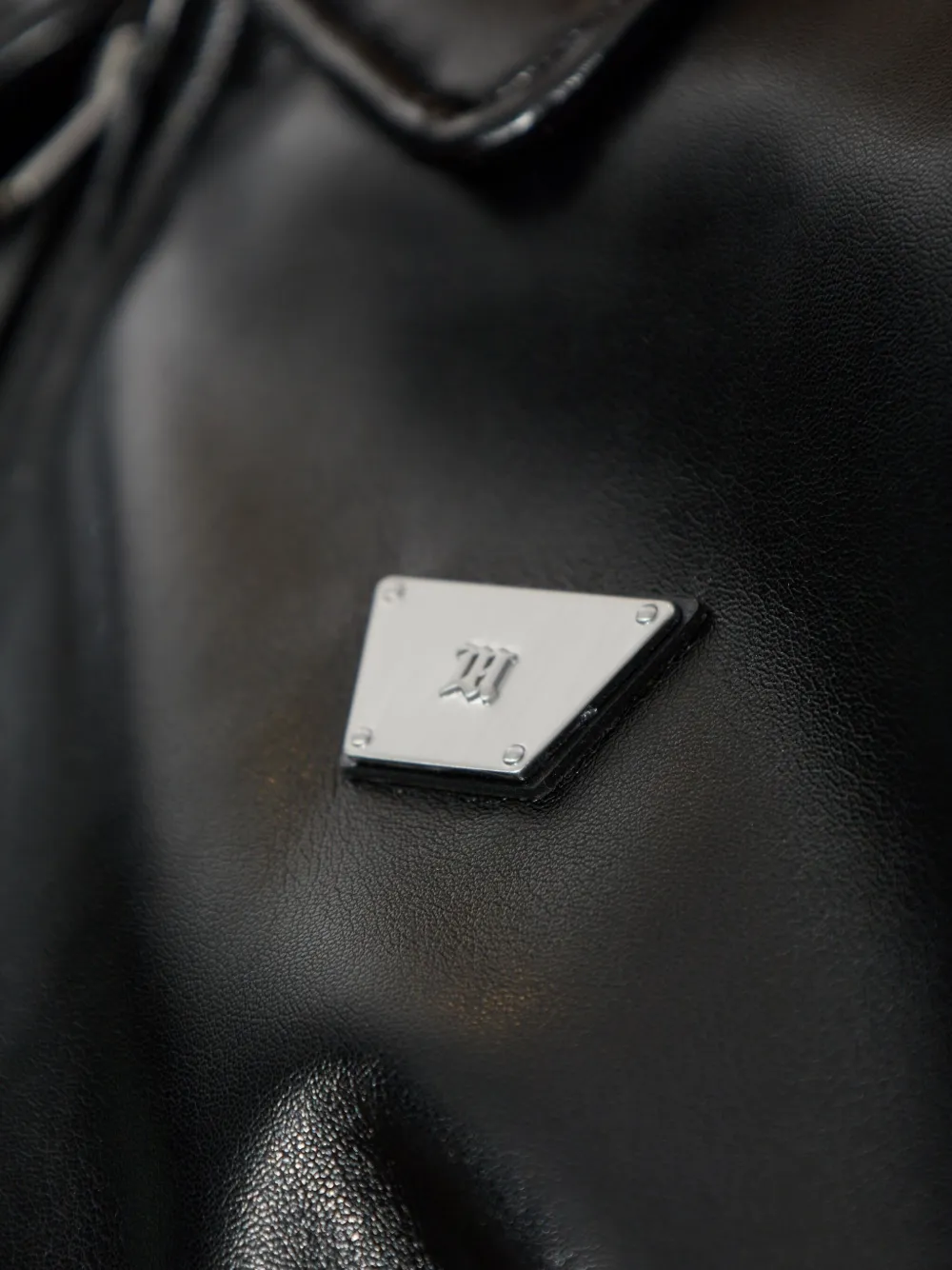 MISBHV Dons bomberjack van imitatieleer Zwart