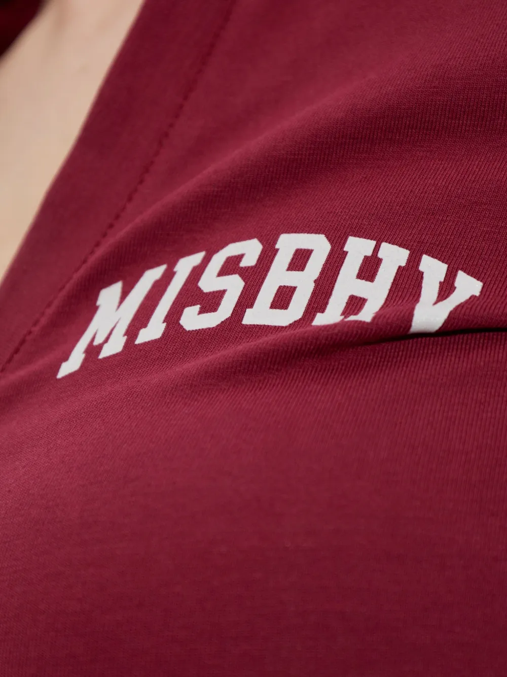 MISBHV Top met V-hals en logo Rood