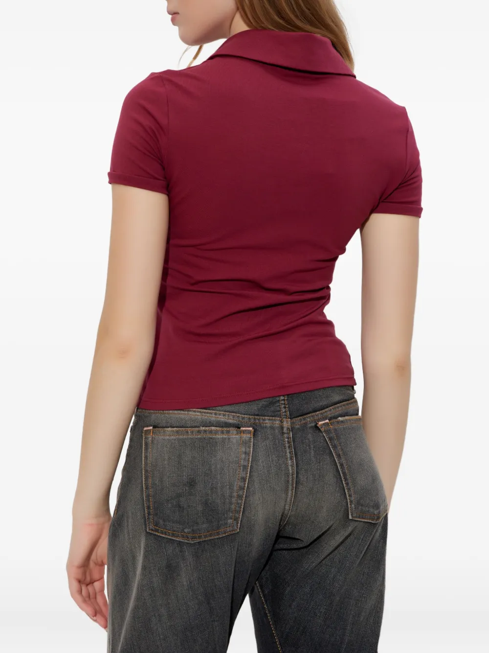 MISBHV Top met V-hals en logo Rood