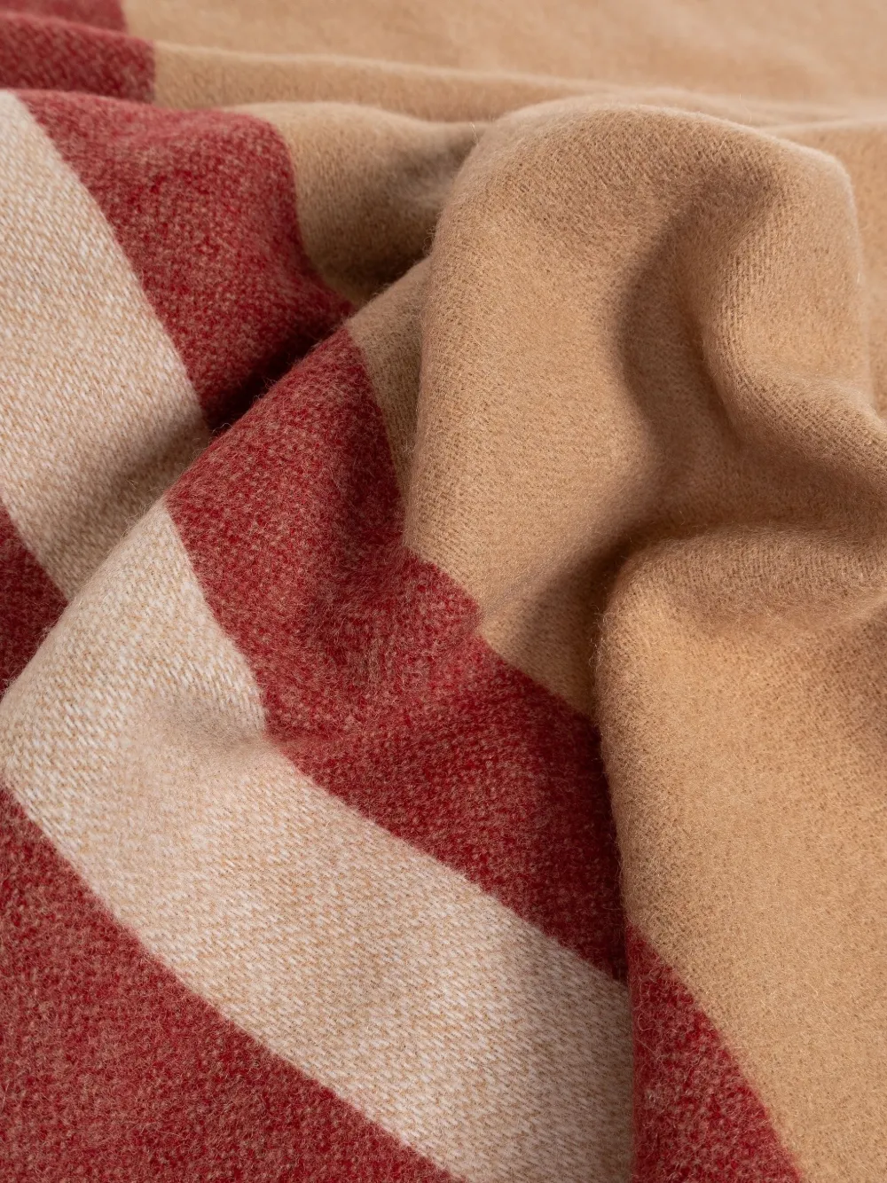 Bally Striped Fringed Scarf In Brown