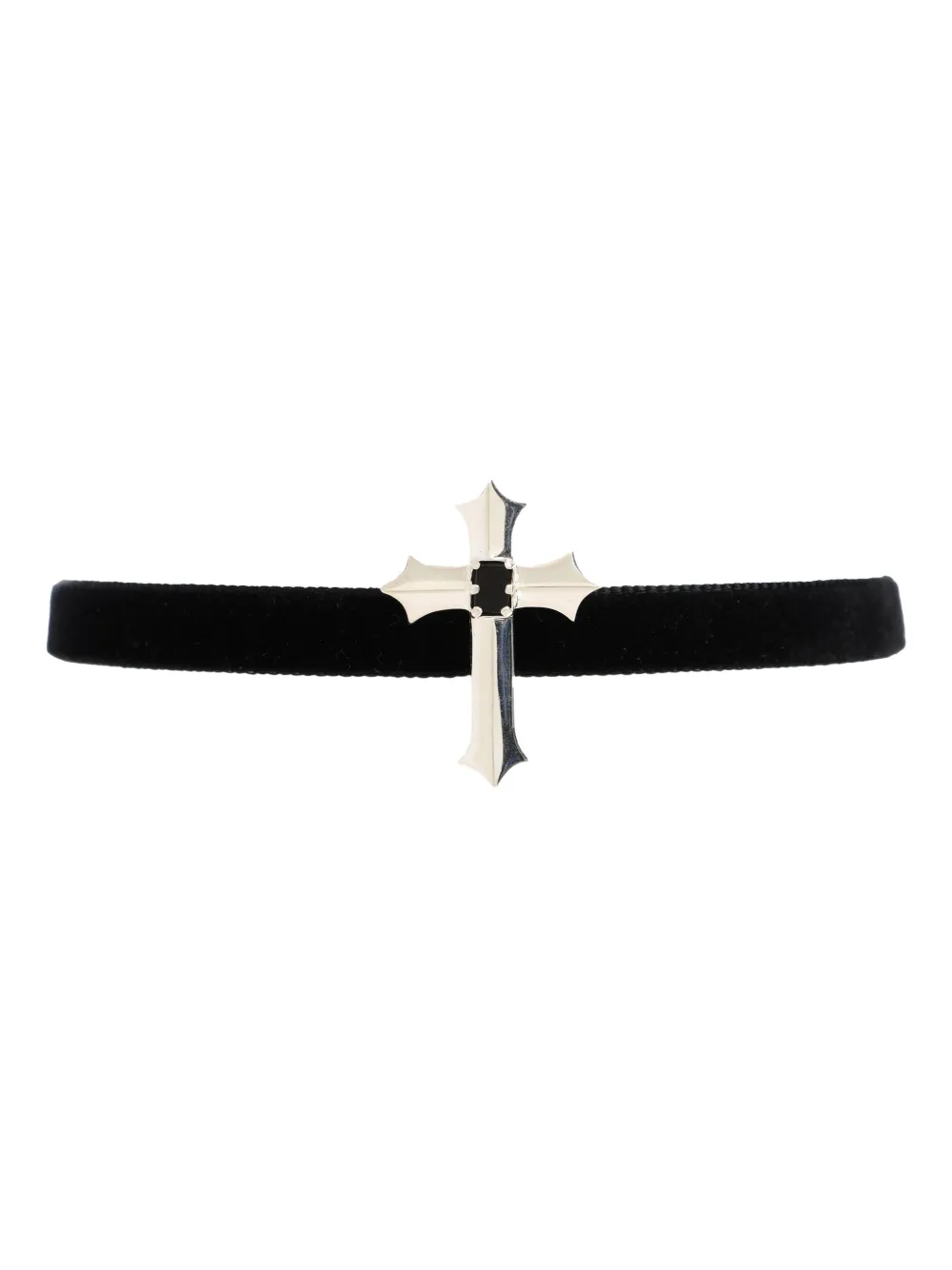 Misbhv Cross Pendant Choker In Black