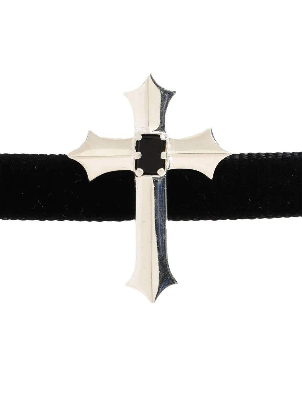 Misbhv Cross Pendant Choker In Black