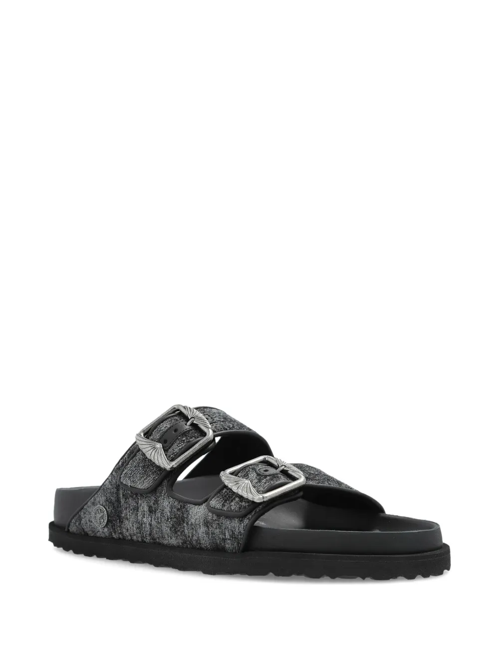 Birkenstock Arizona fluwelen sandalen Zwart