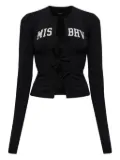 MISBHV Varsity bows longsleeve top - Black