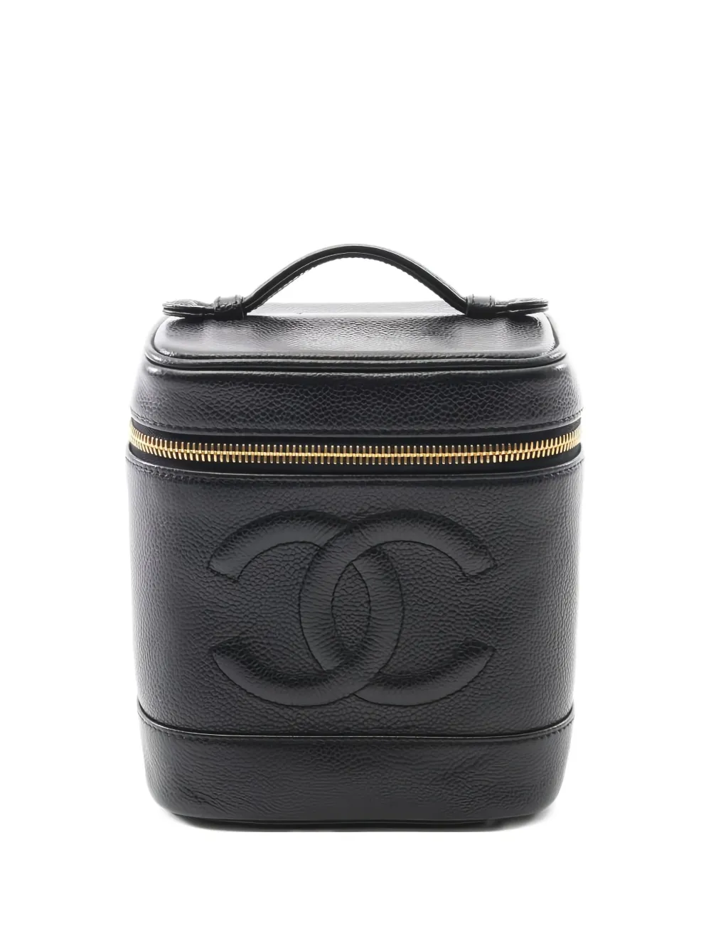 CHANEL Pre-Owned 2000-2002 caviar-leather top-handle mini bag | Black | Image 1