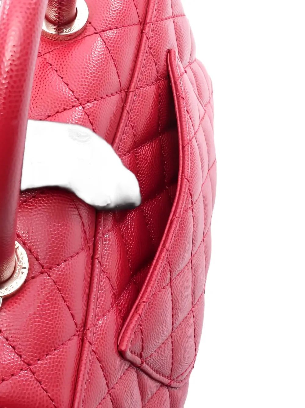 Pre-owned Chanel Matelassé Top-handle Handbag In Red