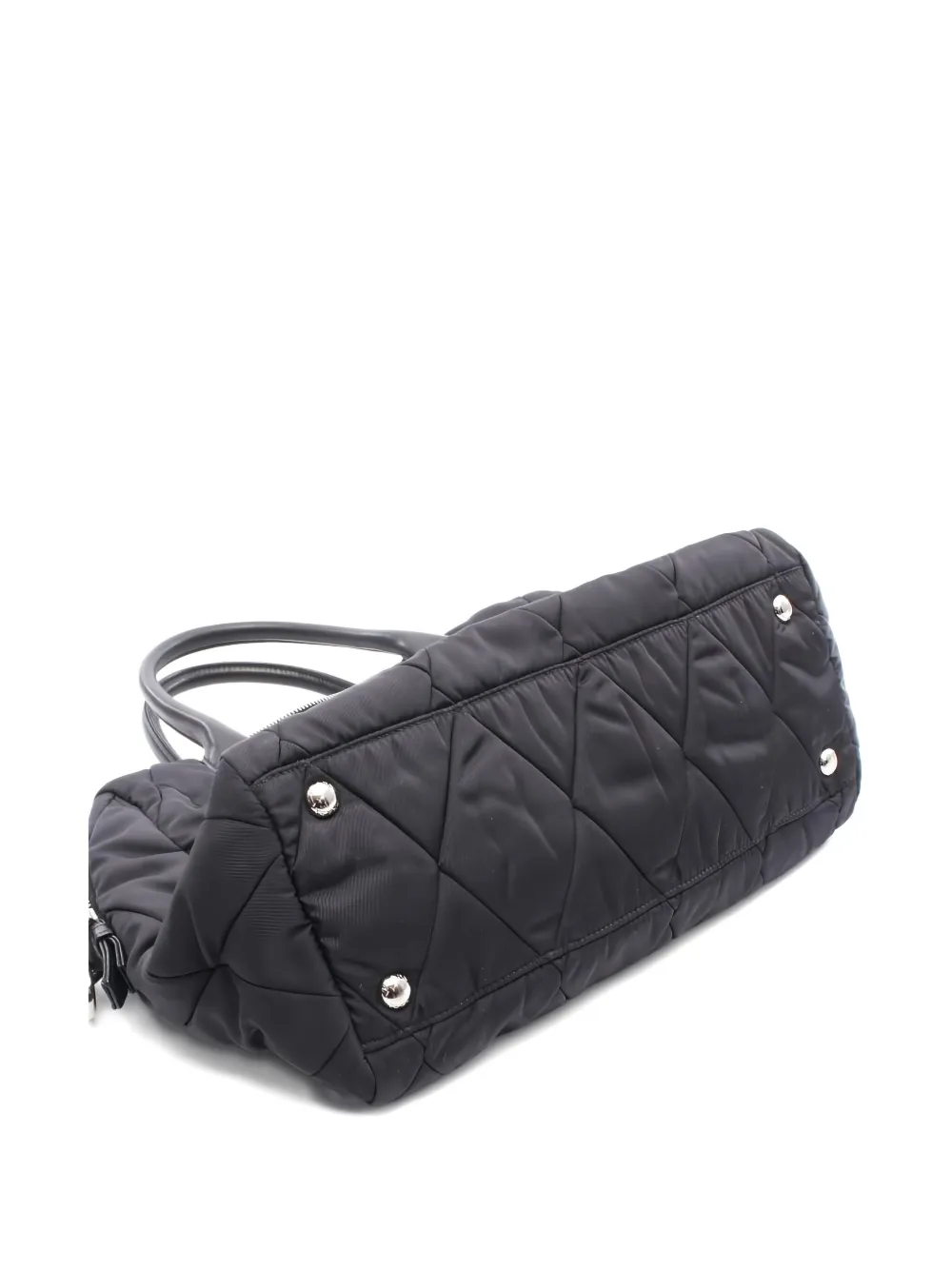 Pre-owned Prada Bomber Quilted Handbag In Black