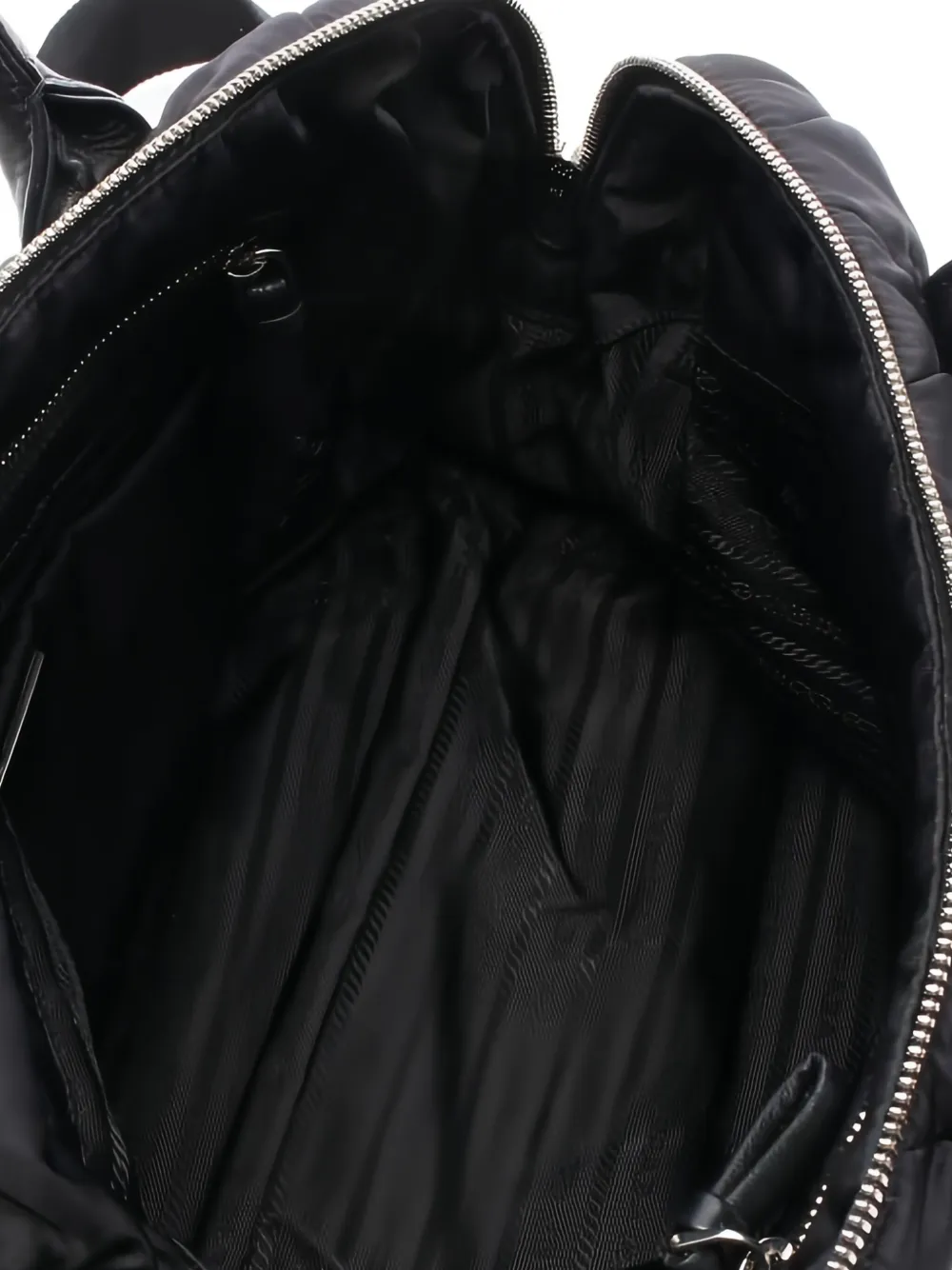 Pre-owned Prada Bomber Quilted Handbag In Black