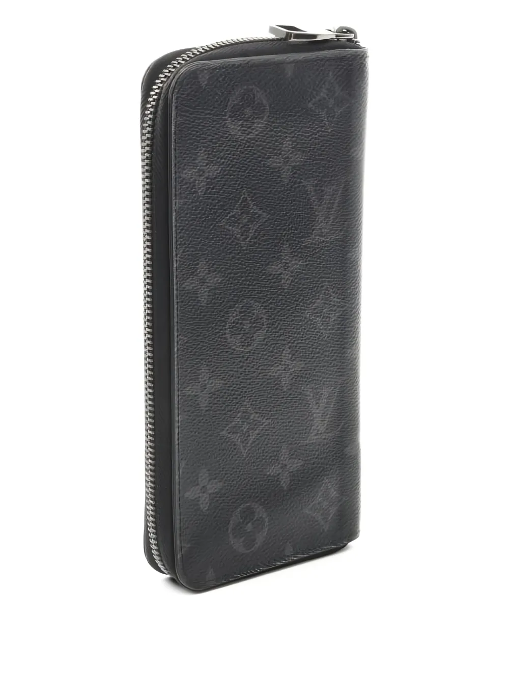 Pre-owned Louis Vuitton Zippy Vertical Wallet In Black