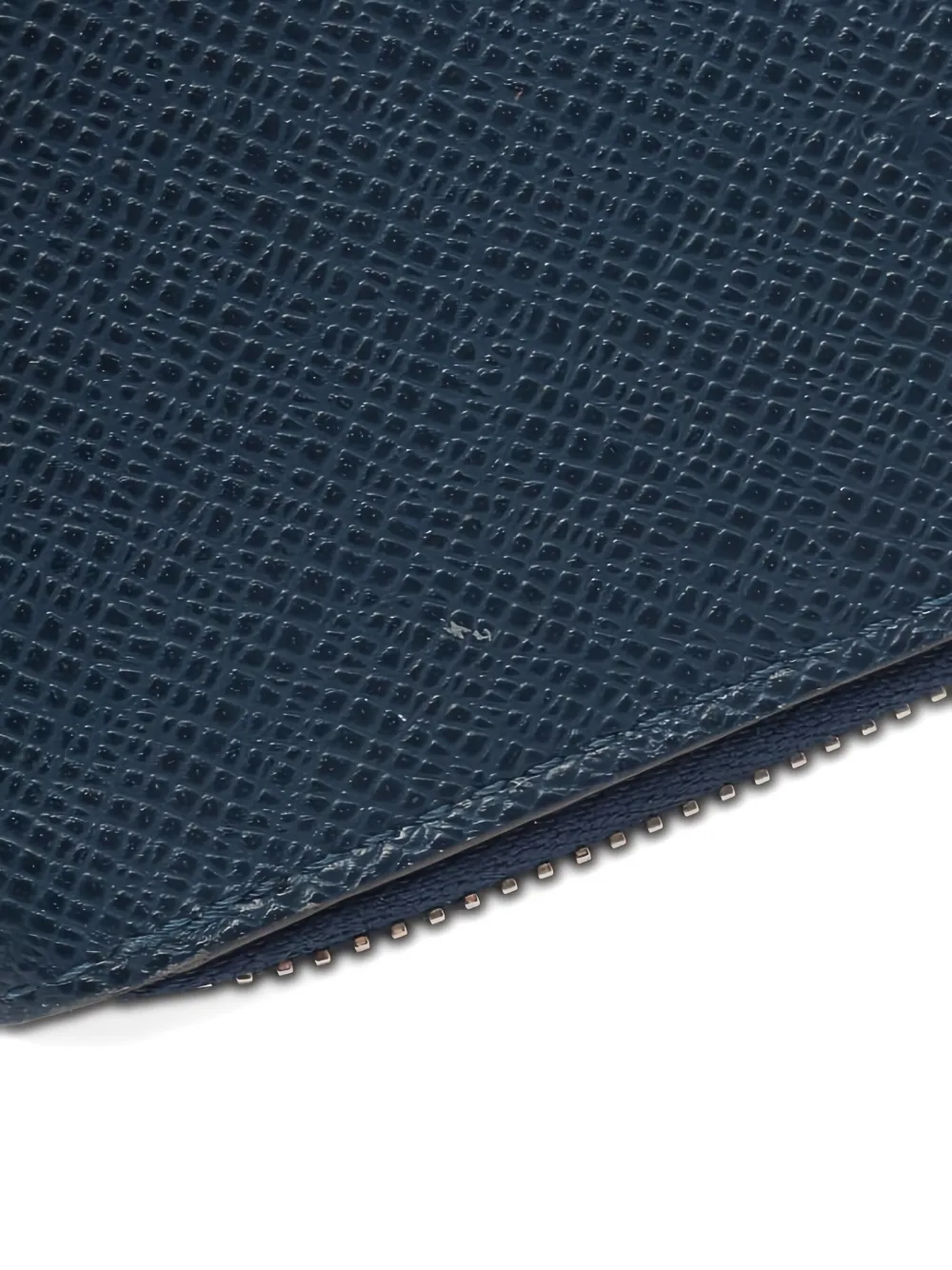 Pre-owned Louis Vuitton Vertical Leather Wallet In Blue