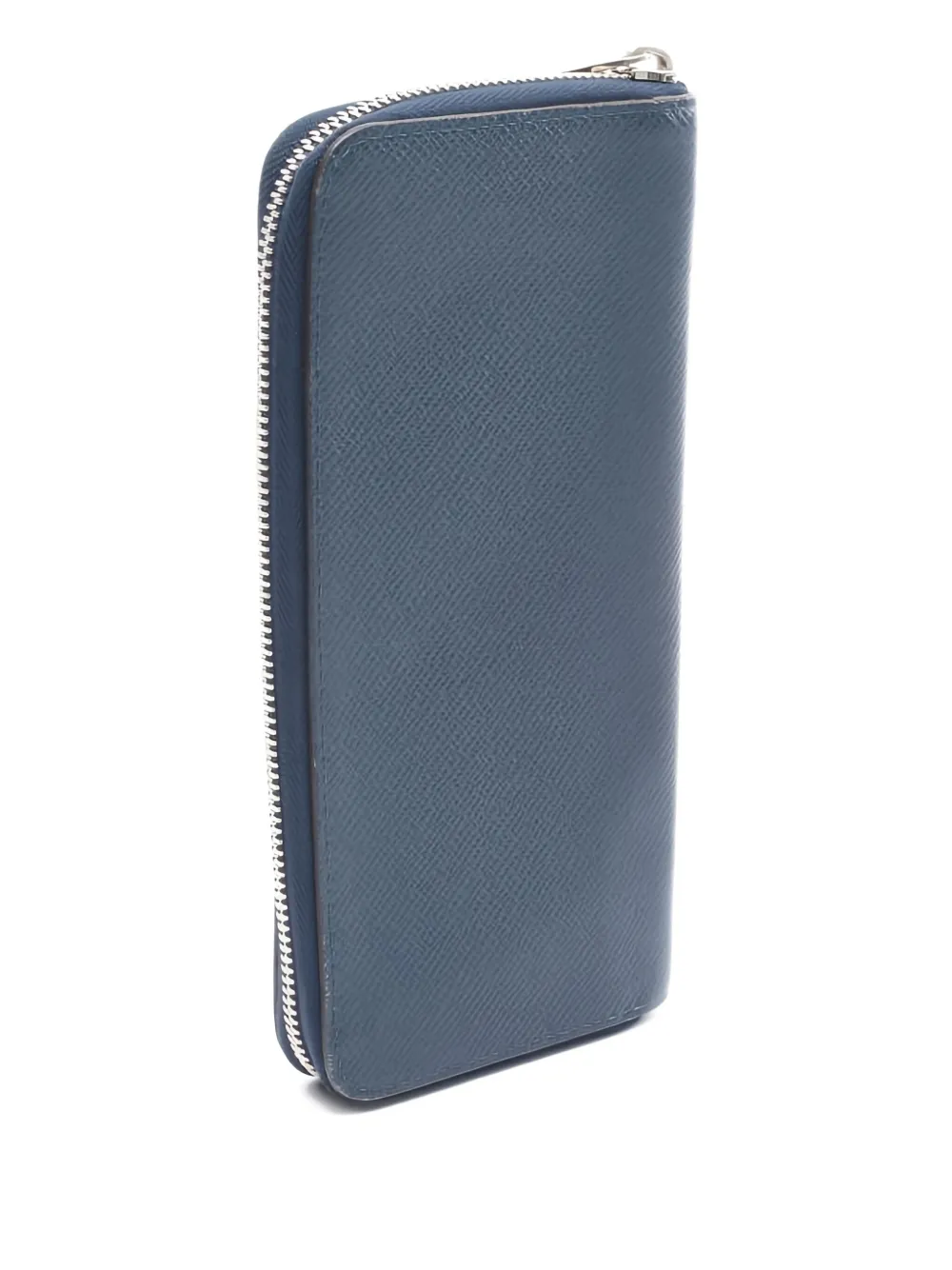 Pre-owned Louis Vuitton Vertical Leather Wallet In Blue