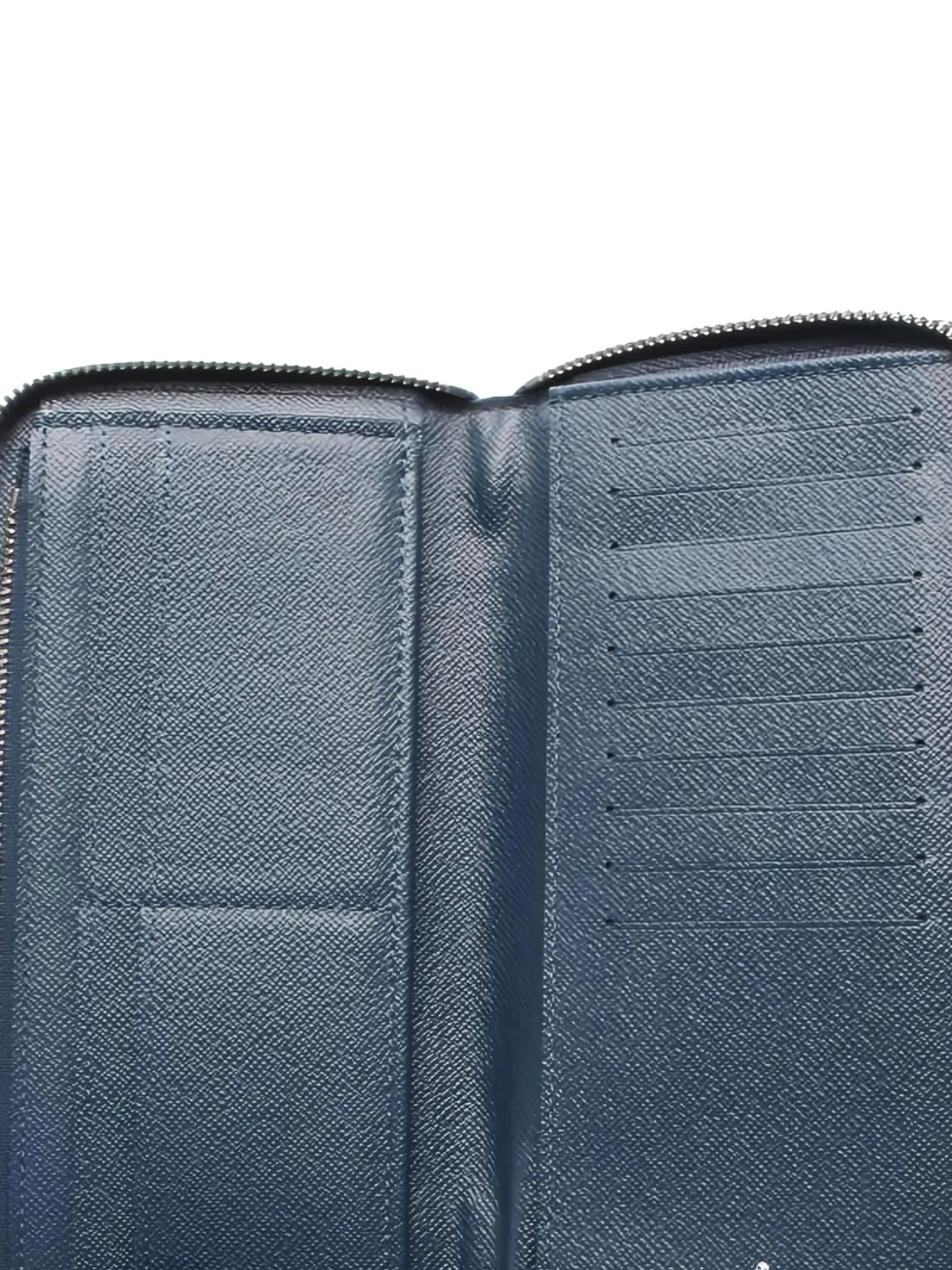 Pre-owned Louis Vuitton Vertical Leather Wallet In Blue