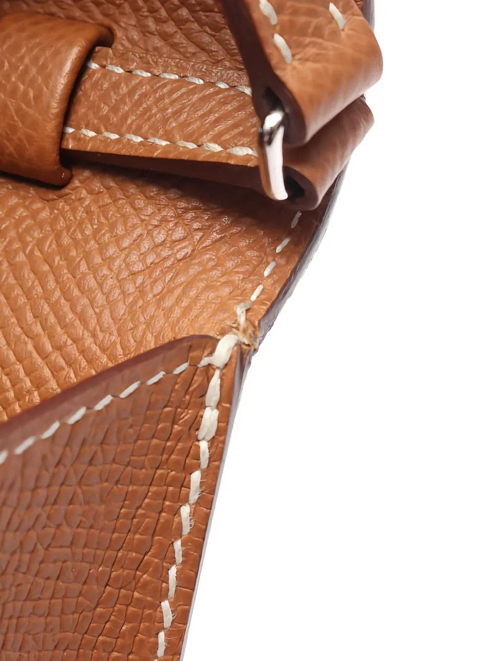 Pre-owned Hermes 2023 Maillon To Go Leather Cross Body Bag In Brown