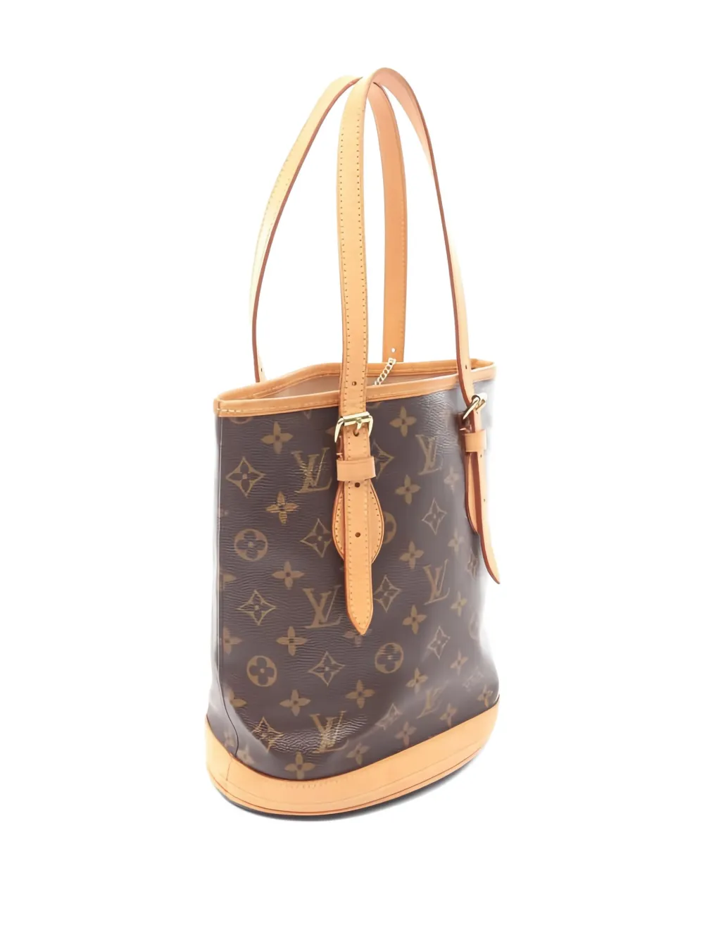 Pre-owned Louis Vuitton Bucket Pm Handbag In Brown