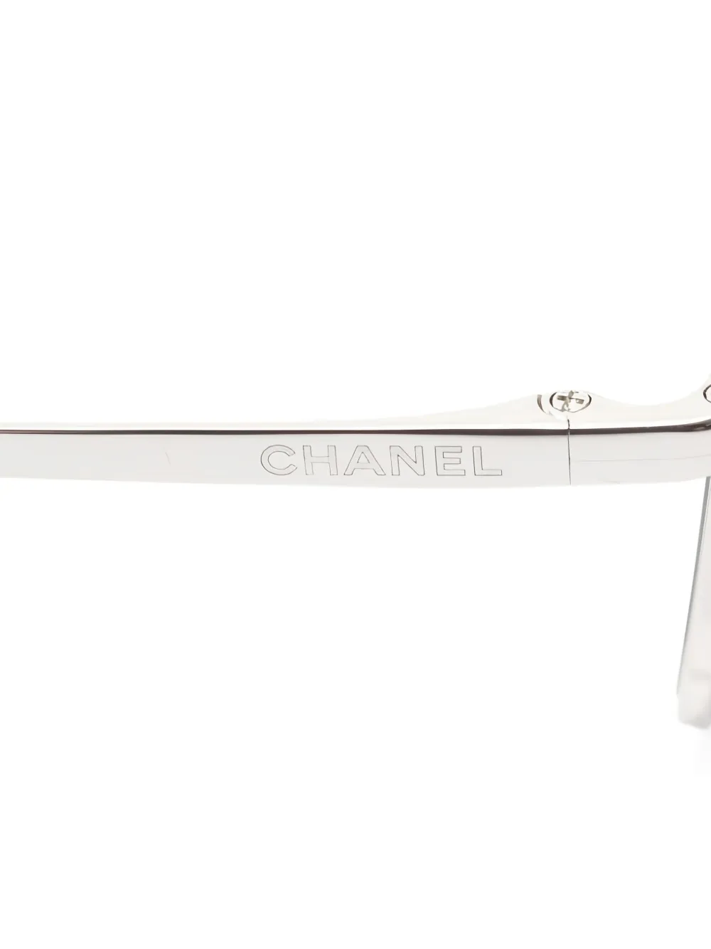 Pre-owned Chanel 1980 Coco Mark Wallet In Silver