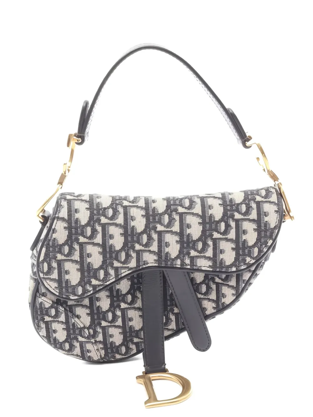 Christian Dior Pre-Owned Saddle Oblique handbag - ブルー Christian Dior Pre-Owned Saddle Oblique handbag - ブルー