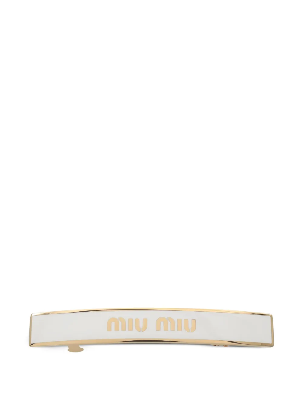 Miu Miu Pre-Owned 2020s logo barrette | Gold | Image 1