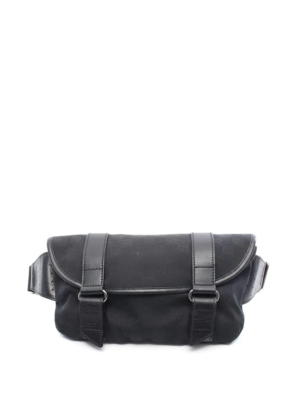 Gucci Pre-Owned GGキャンバス ベルトバッグ - ブラック Gucci Pre-Owned GGキャンバス ベルトバッグ - ブラック