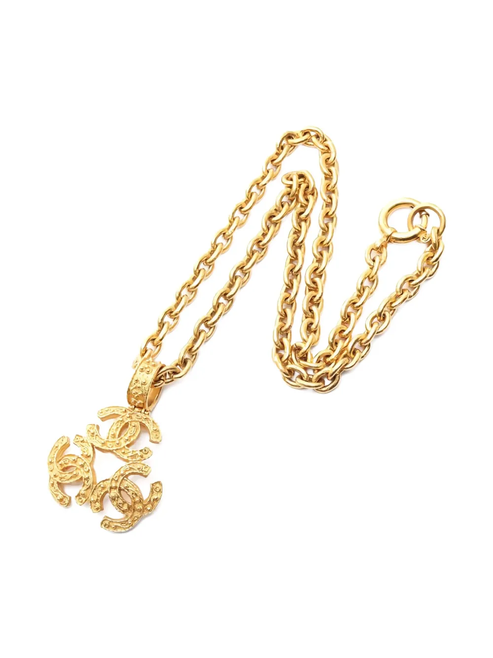 CHANEL Pre-Owned ココマーク ペンダント ネックレス - ゴールドトーン CHANEL Pre-Owned ココマーク ペンダント ネックレス - ゴールドトーン