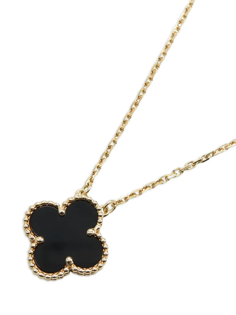 Van Cleef & Arpels Pre-Owned collier Alhambra en or jaune 18ct et onyx (années 2010) | Image 2