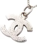 CHANEL Pre-Owned 1986~1988 Coco Mark rhinestone necklace - Silver