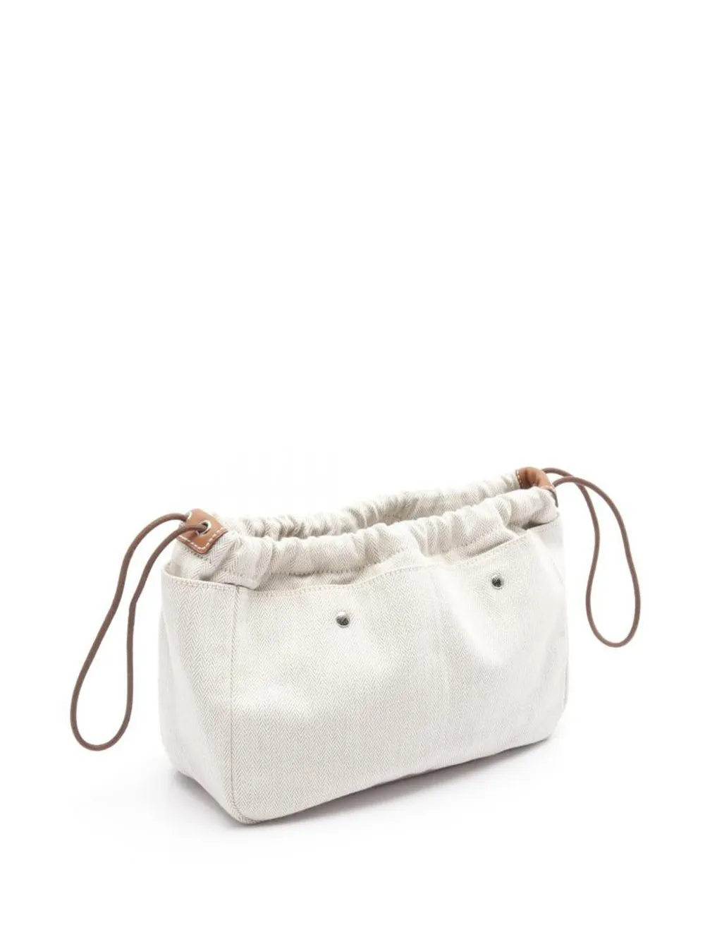 Hermès Pre-Owned 2010s Fourbee 25 chevron-pattern drawstring pouch | Image 2