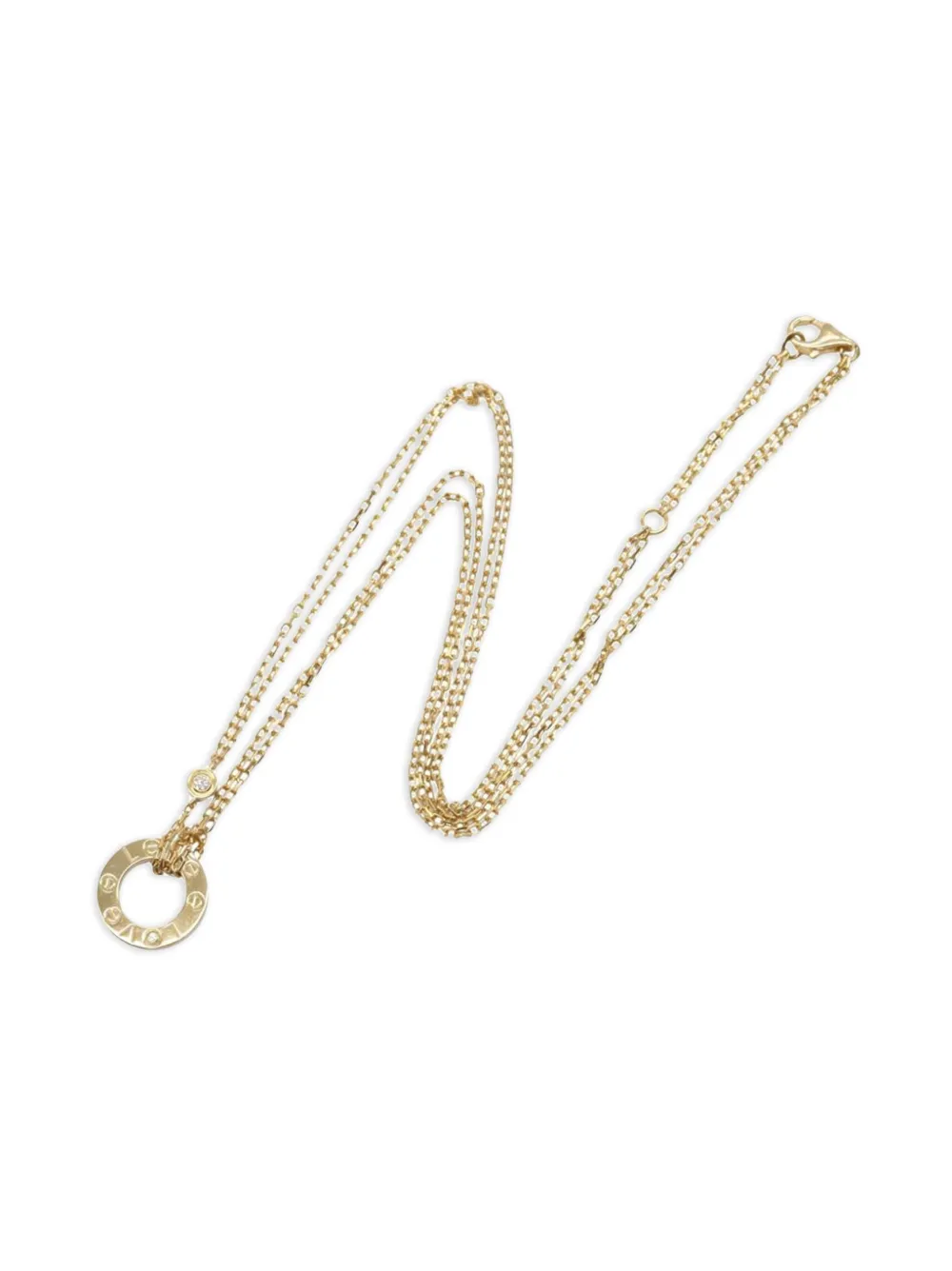 Cartier 18K yellow gold diamond Love Circle necklace | Image 2