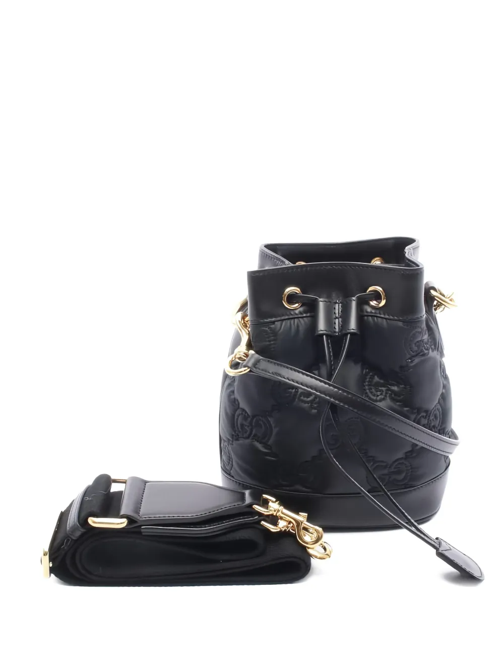 Gucci Pre-Owned GGパターン バケットバッグ - ブラック Gucci Pre-Owned GGパターン バケットバッグ - ブラック