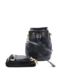 Gucci Pre-Owned GG-pattern Matelassé bucket bag - Black
