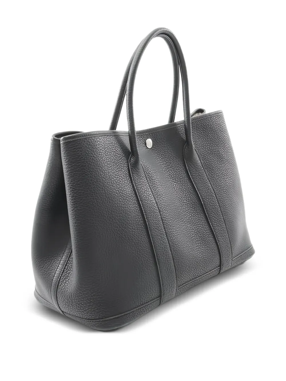 Pre-owned Hermes Garden Party Pm Tote Bag In Black