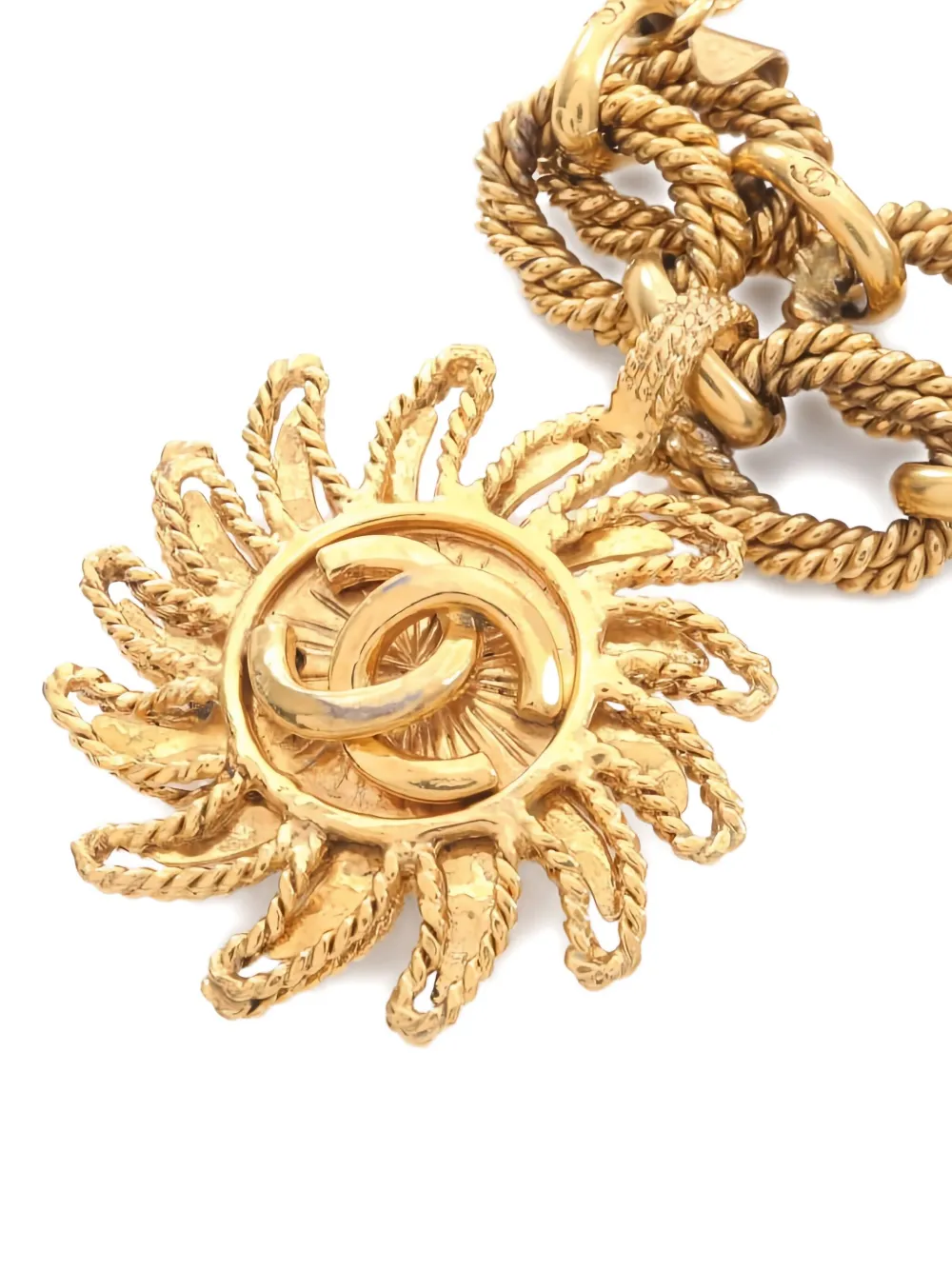 Pre-owned Chanel Coco Mark Bracelet In Gold
