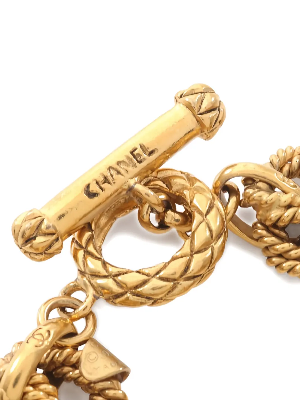 Pre-owned Chanel Coco Mark Bracelet In Gold