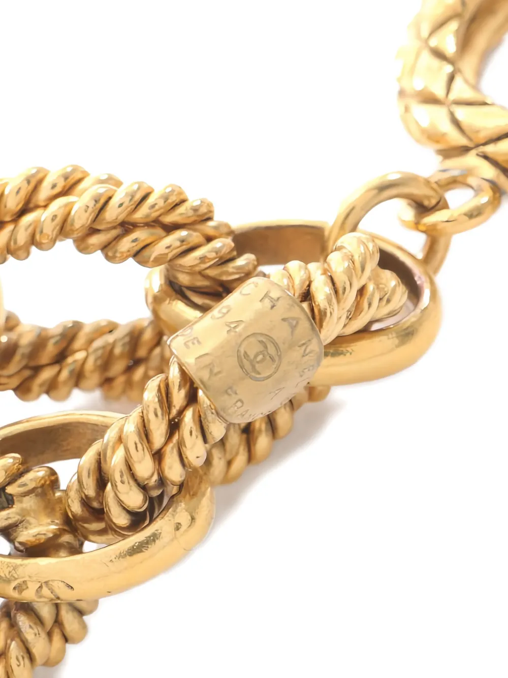 Pre-owned Chanel Coco Mark Bracelet In Gold