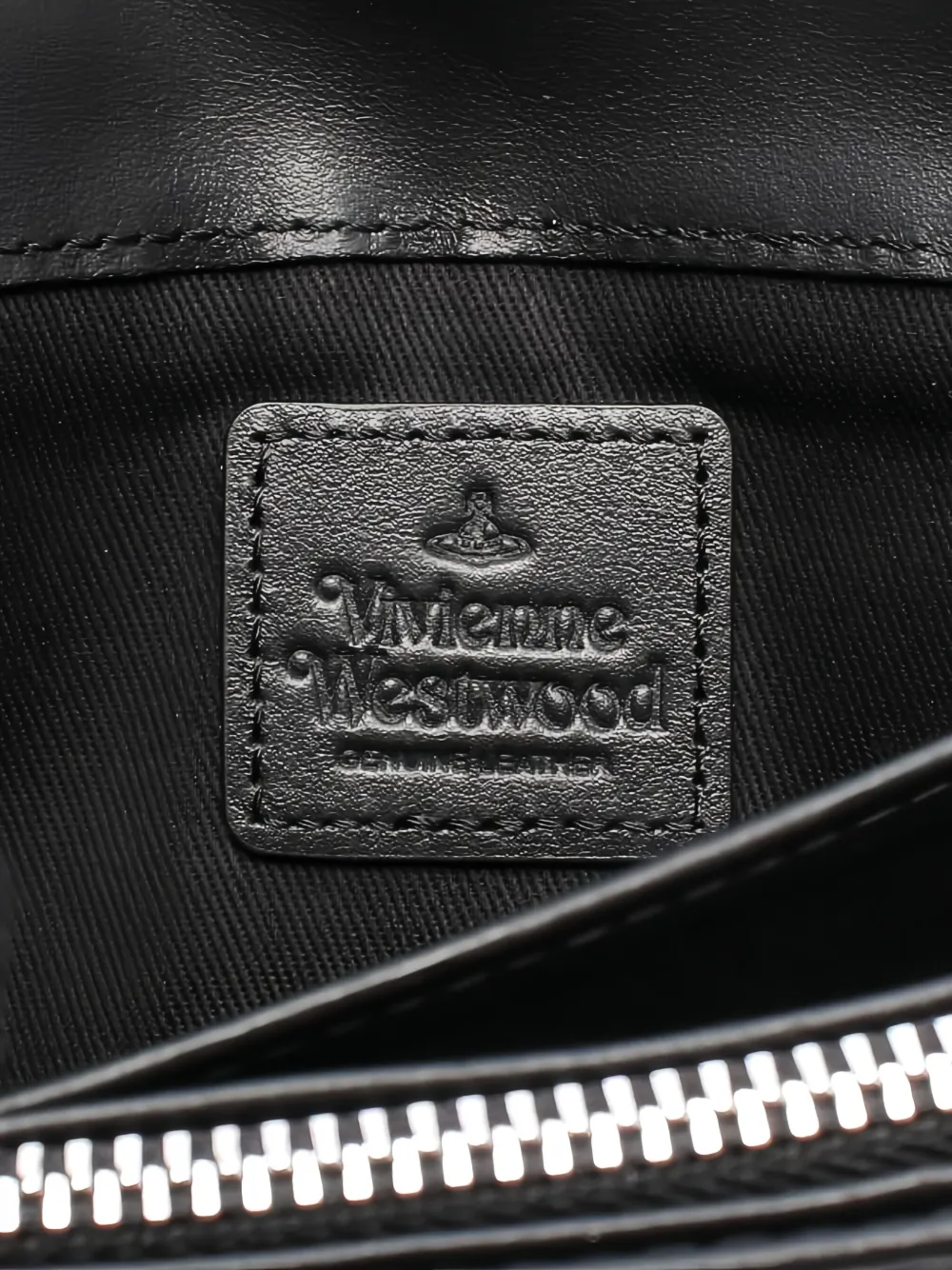Pre-owned Vivienne Westwood Saffiano-leather Bi-fold Wallet In Black