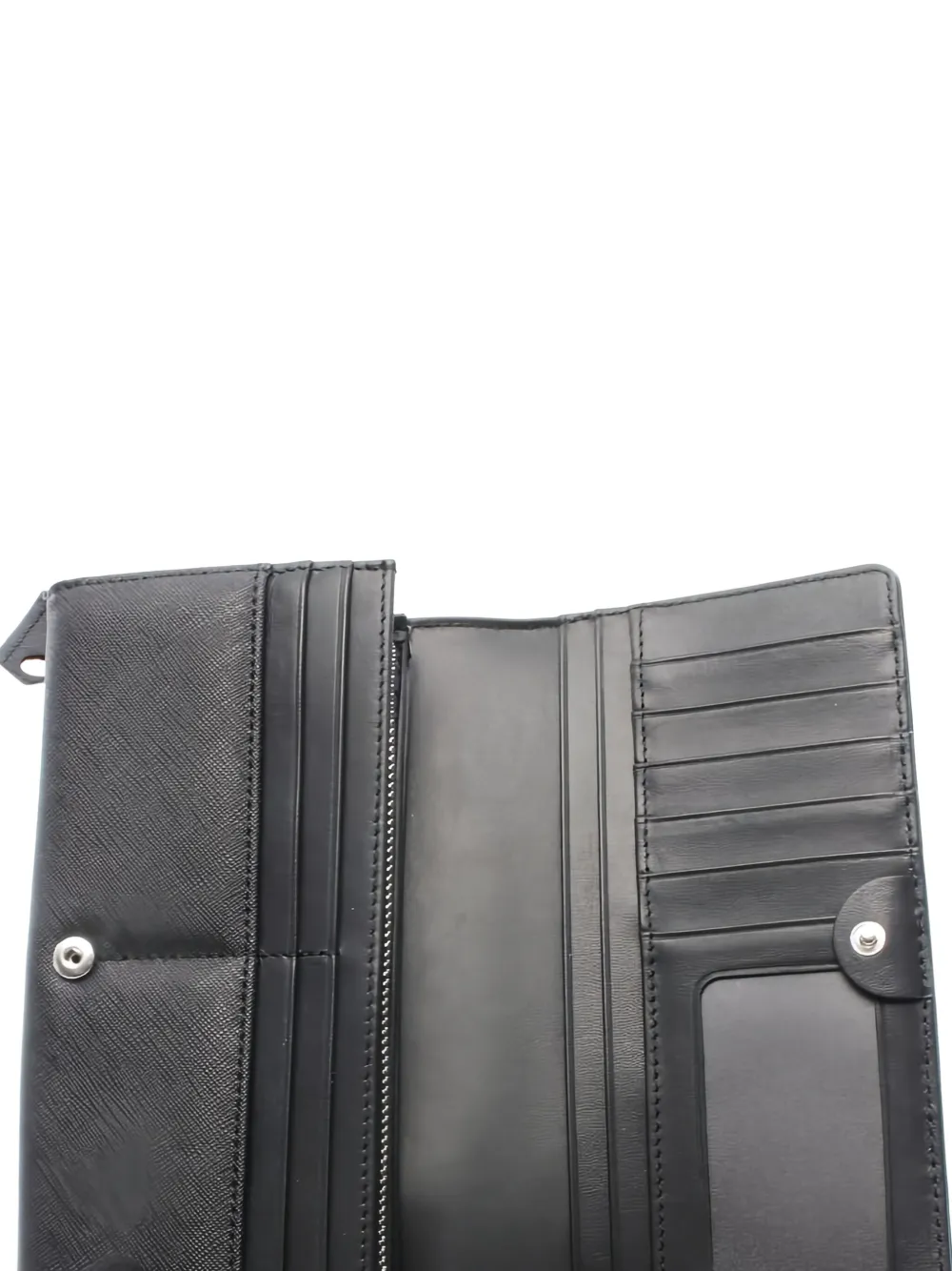 Pre-owned Vivienne Westwood Saffiano-leather Bi-fold Wallet In Black