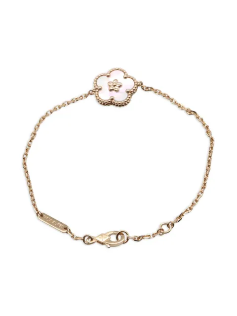 Van Cleef & Arpels Pre-Owned 18K rose gold Lucky Spring Plum Blossom mother of pearl bracelet