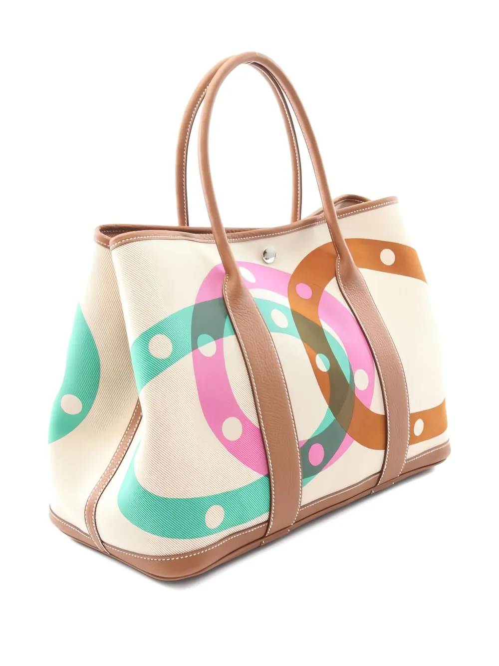 Pre-owned Hermes Garden Party Pm Tote Bag In Neutral