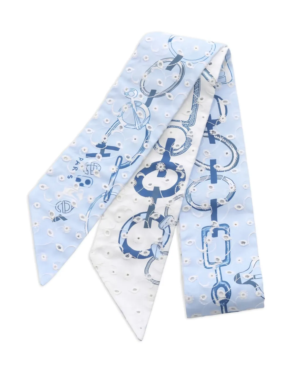 Hermès Pre-Owned 2020 Do Re Boucles twilly scarf | Blue | Image 1
