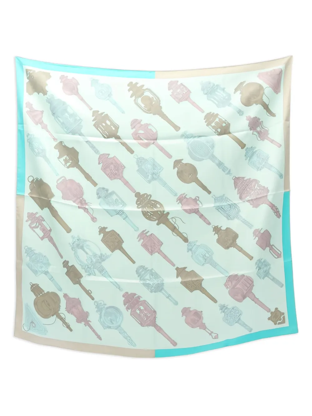 Hermès Pre-Owned 2010 Merveilleuses Lanternes 90 scarf | Blue | Image 1