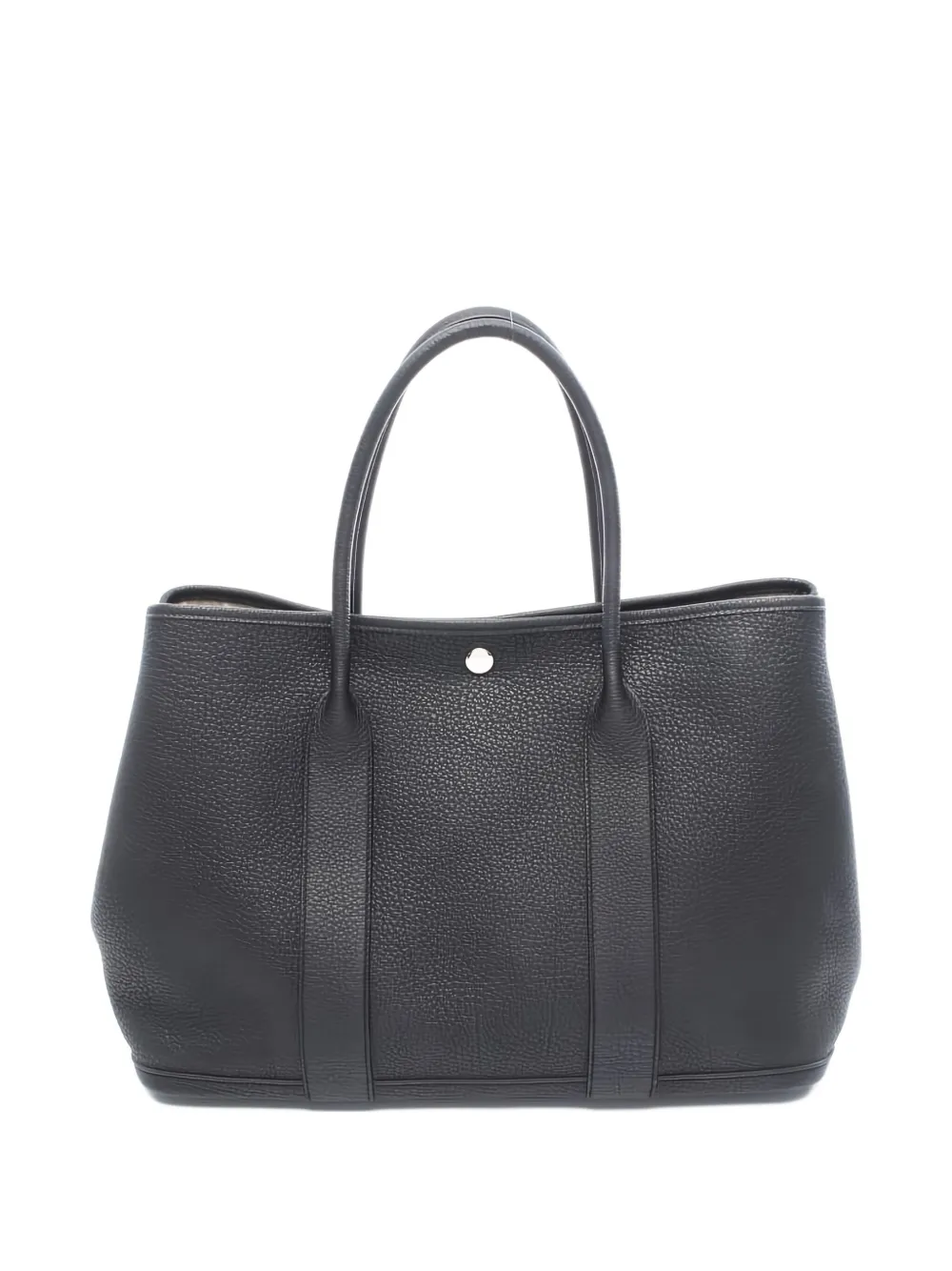 Pre-owned Hermes Garden Party Pm Tote Bag In Black
