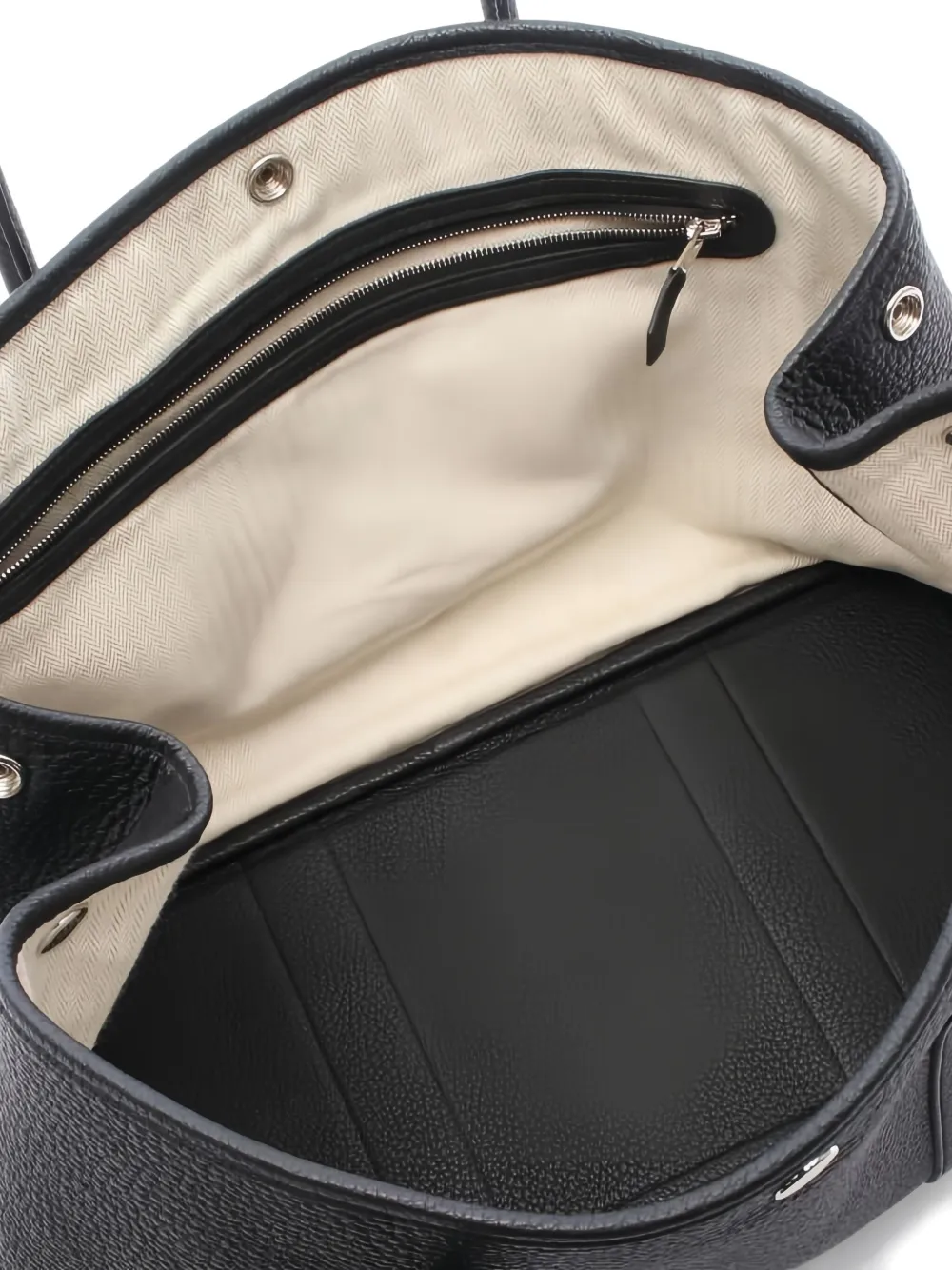 Pre-owned Hermes Garden Party Pm Tote Bag In Black