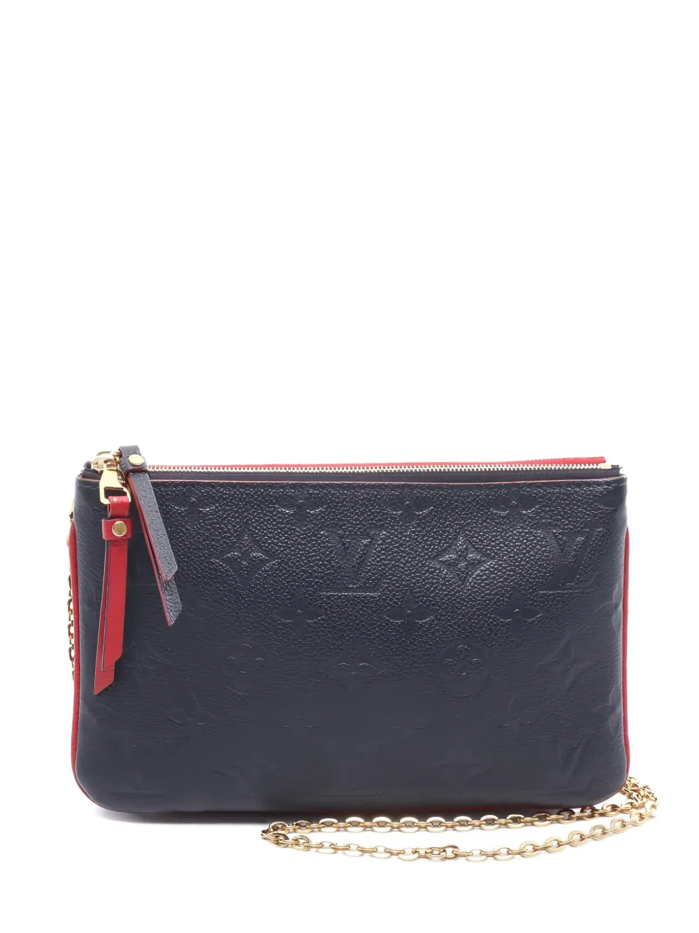 Pre-owned Louis Vuitton Pochette Empreinte Leather Shoulder Bag In Blue