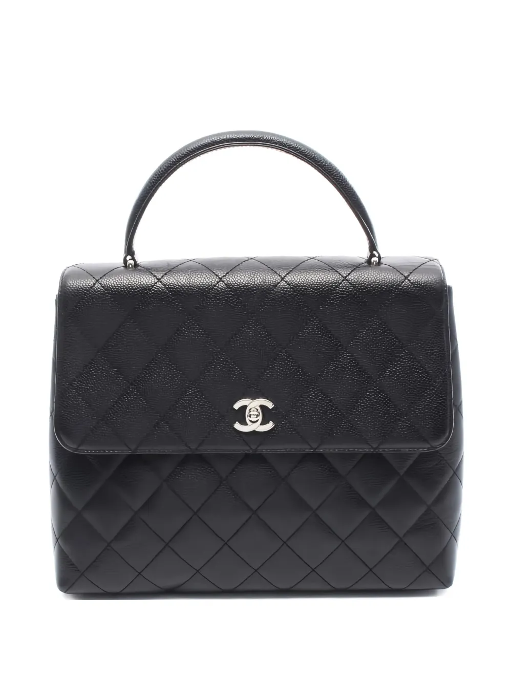 CHANEL Pre-Owned マトラッセ キャビアレザー ハンドバッグ - ブラック CHANEL Pre-Owned マトラッセ キャビアレザー ハンドバッグ - ブラック