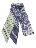 Hermès Pre-Owned 2010 Eperon d'Or Bandana twilly scarf - Blue
