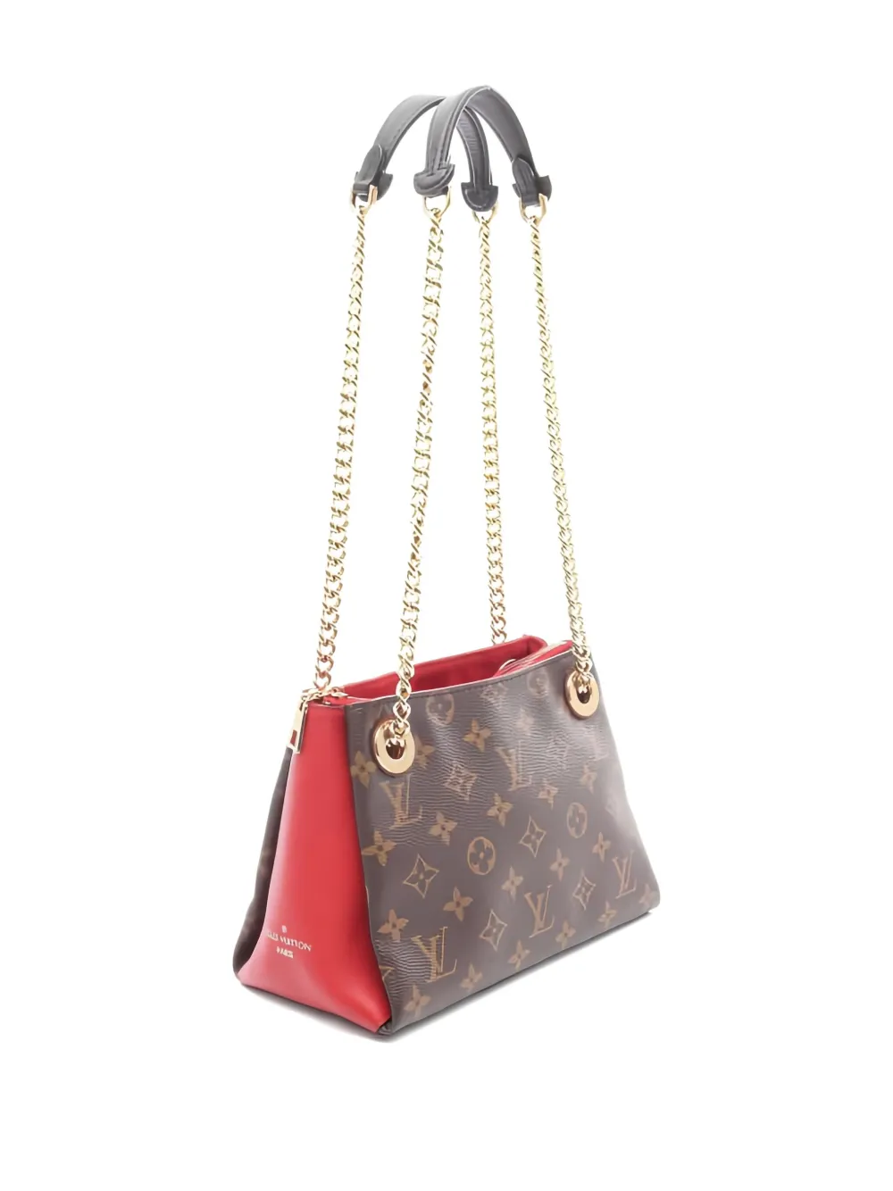 Pre-owned Louis Vuitton Surenne Bb Chain Shoulder Bag In Brown