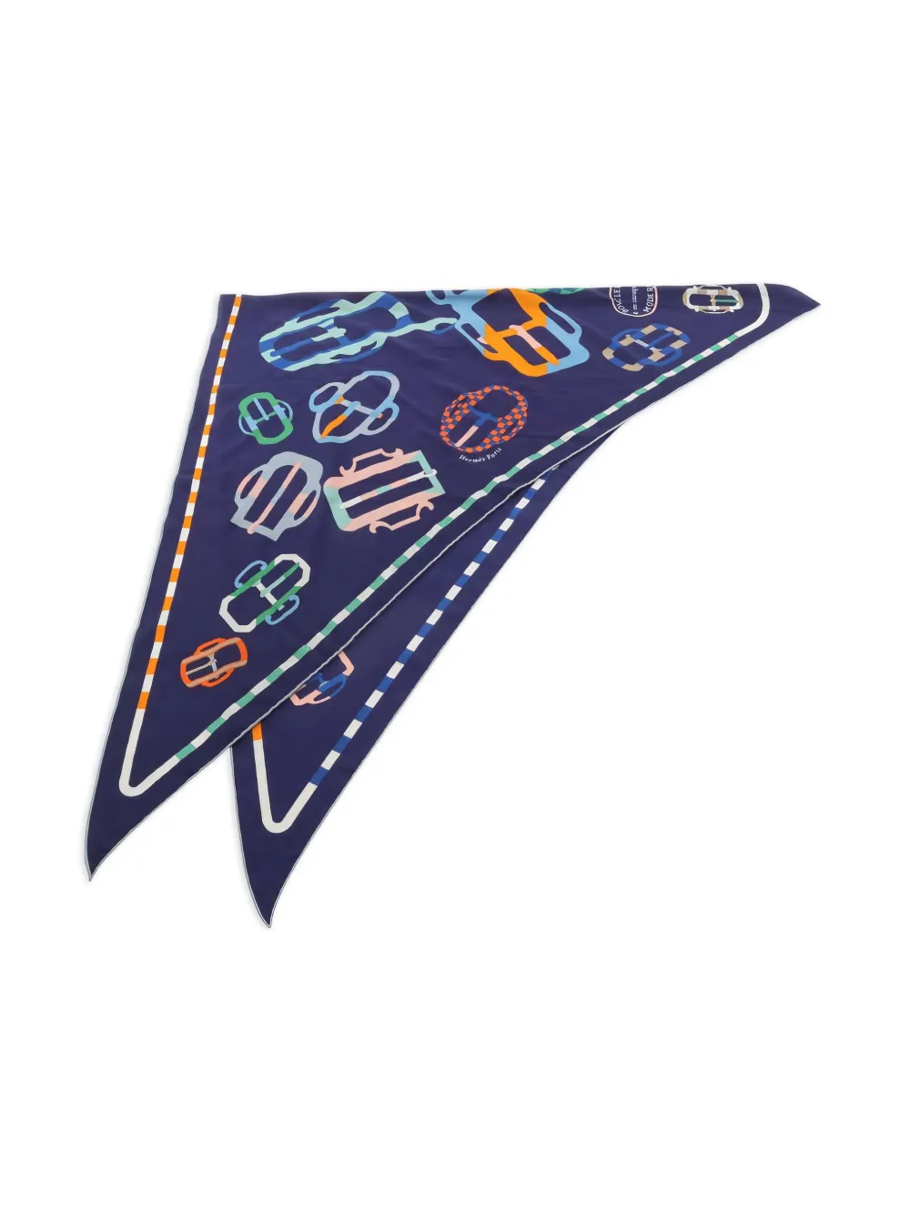 Hermès Pre-Owned 1920 Bouclerie Moderne scarf | Blue | Image 1