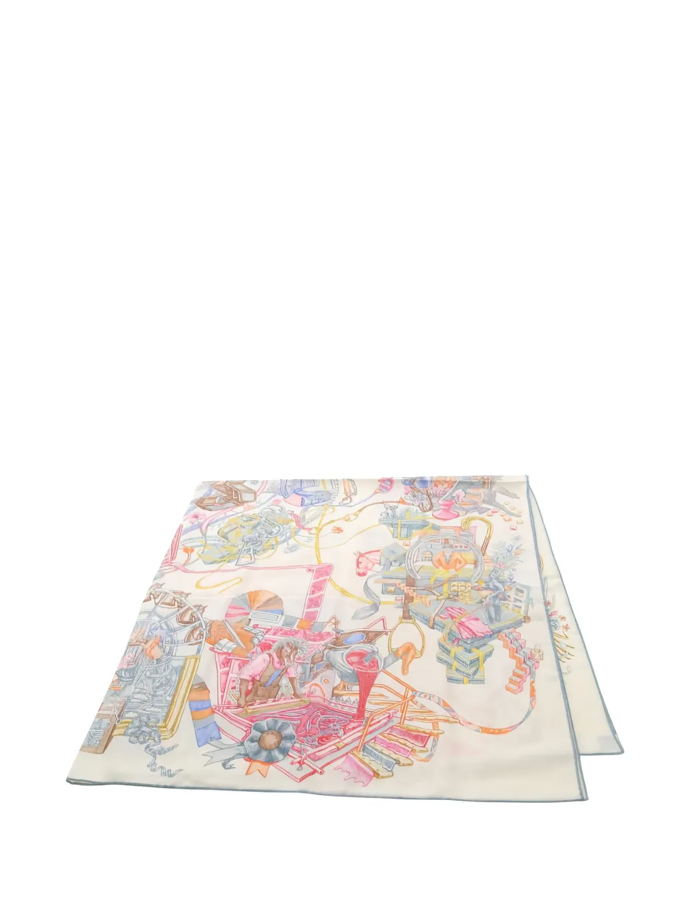 Hermès Pre-Owned Carréjean Carres Le Monde D'Hermes scarf | Neutrals | Image 1